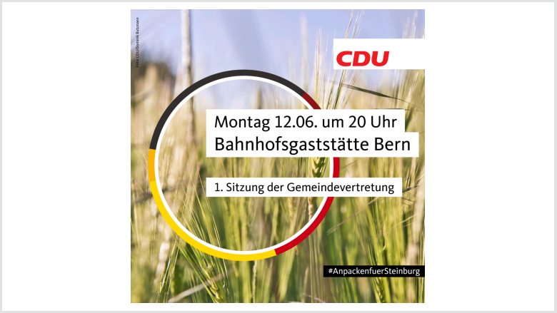 1 Sitzung Der Neuen Gemeindevertretung CDU Steinburg